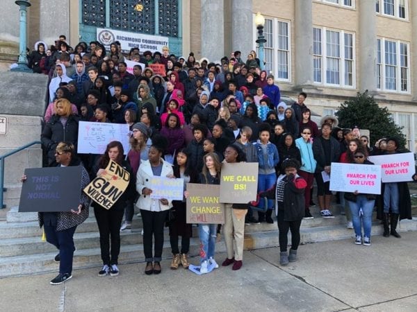 NATIONAL SCHOOL WALKOUT – SIGHTS FROM THE RICHMOND AREA SCHOOLS – The ...